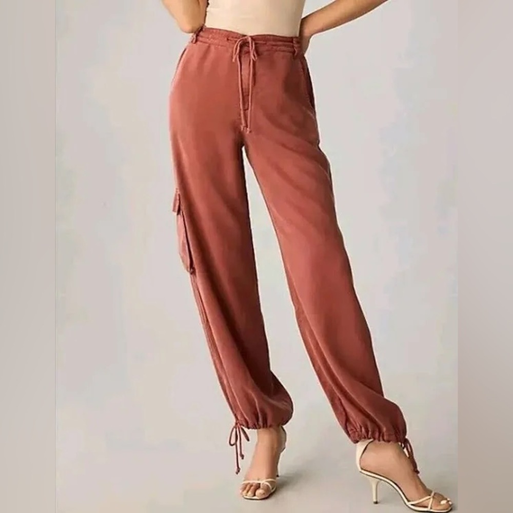 On The Road Red Wide Leg Pants with Relaxed Fit Size M